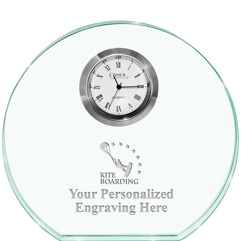 4" JADE HORIZON CRYSTAL CLOCK