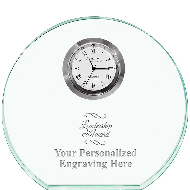 4" JADE HORIZON CRYSTAL CLOCK