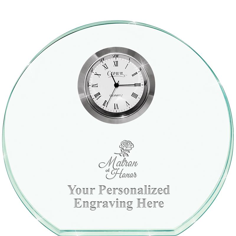 4" JADE HORIZON CRYSTAL CLOCK