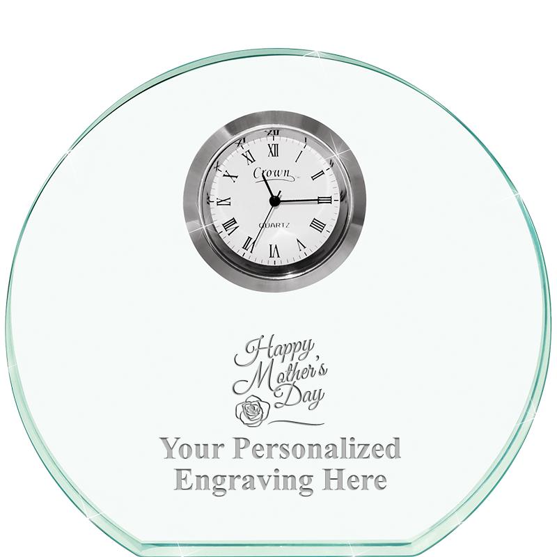 4" JADE HORIZON CRYSTAL CLOCK