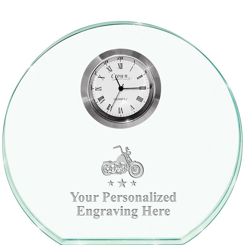 4" JADE HORIZON CRYSTAL CLOCK