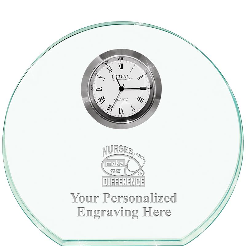 4" JADE HORIZON CRYSTAL CLOCK