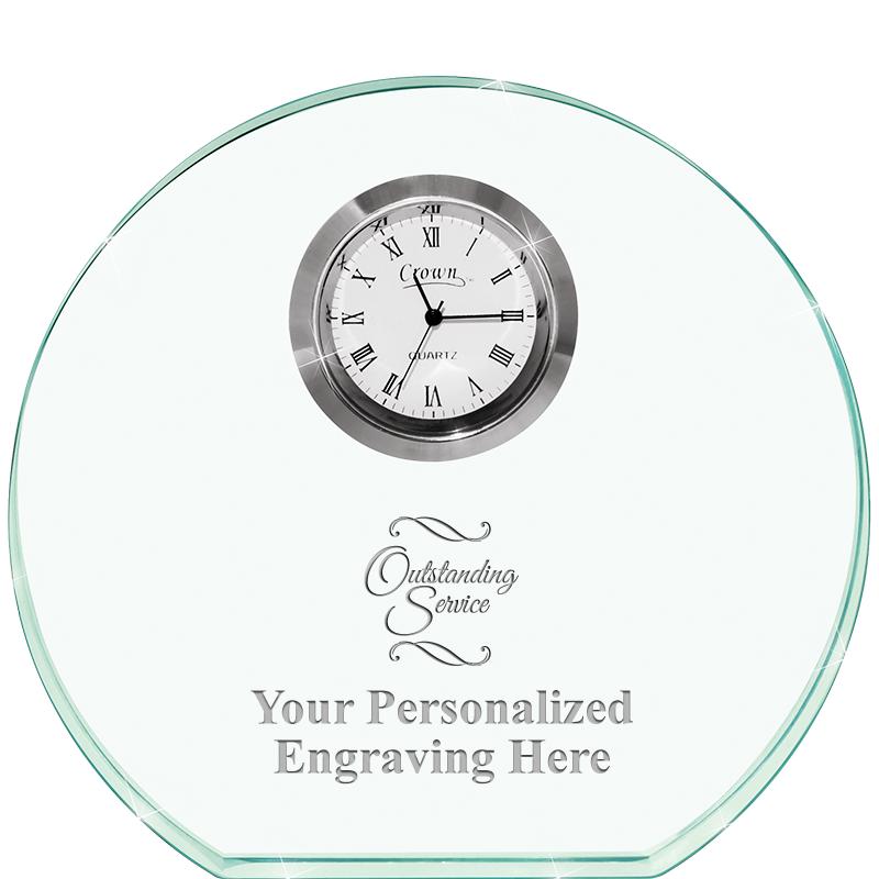 4" JADE HORIZON CRYSTAL CLOCK