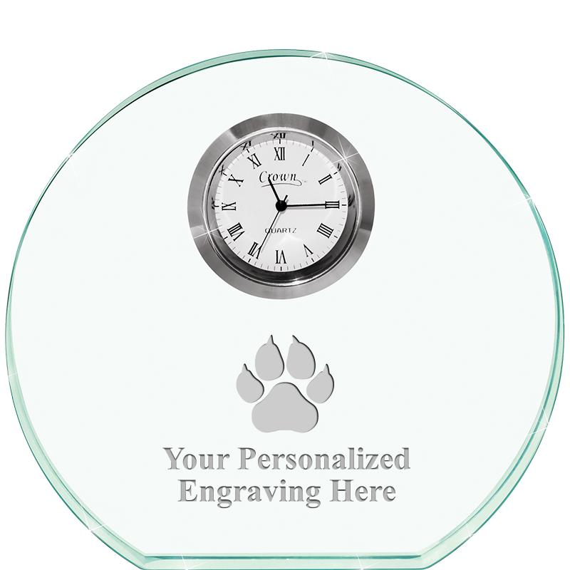 4" JADE HORIZON CRYSTAL CLOCK