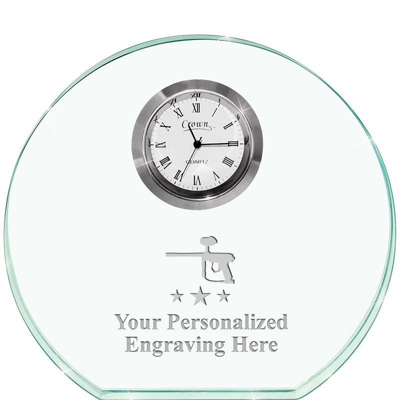 4" JADE HORIZON CRYSTAL CLOCK