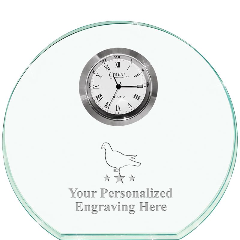 4" JADE HORIZON CRYSTAL CLOCK