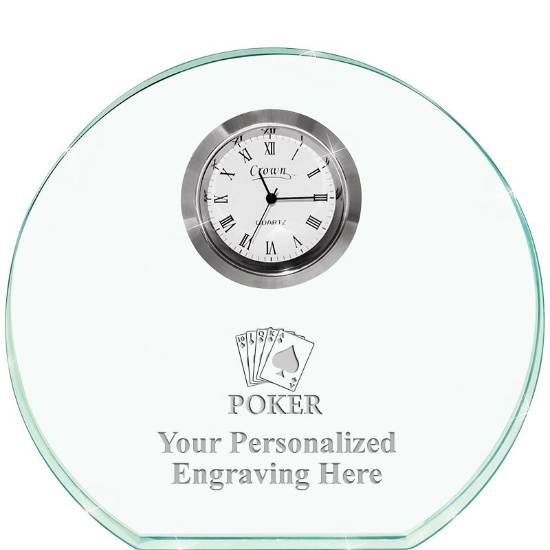 4" JADE HORIZON CRYSTAL CLOCK