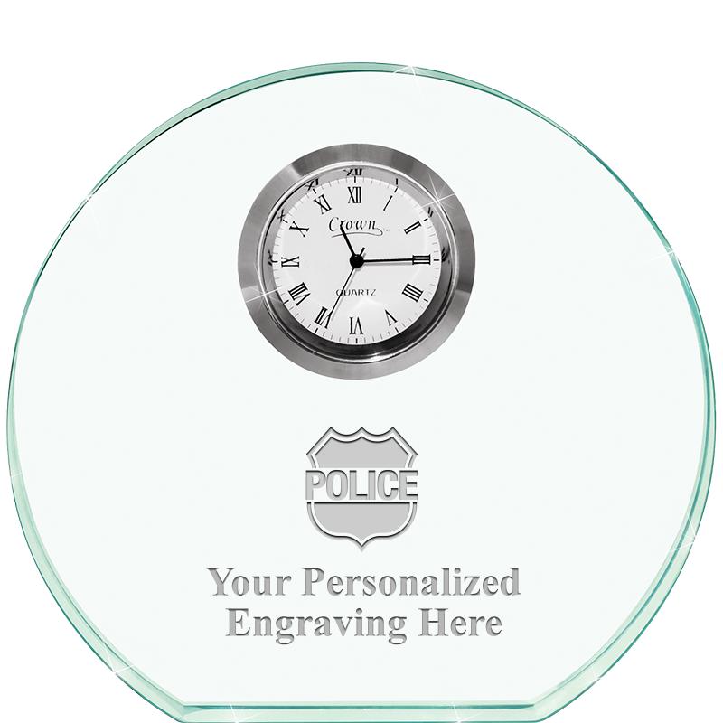 4" JADE HORIZON CRYSTAL CLOCK