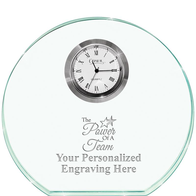 4" JADE HORIZON CRYSTAL CLOCK