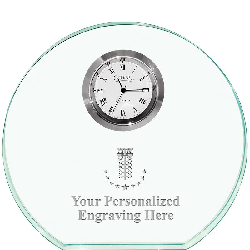 4" JADE HORIZON CRYSTAL CLOCK