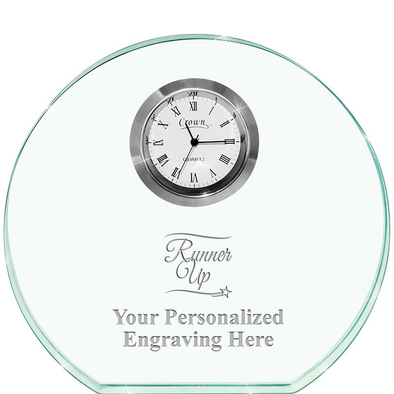 4" JADE HORIZON CRYSTAL CLOCK