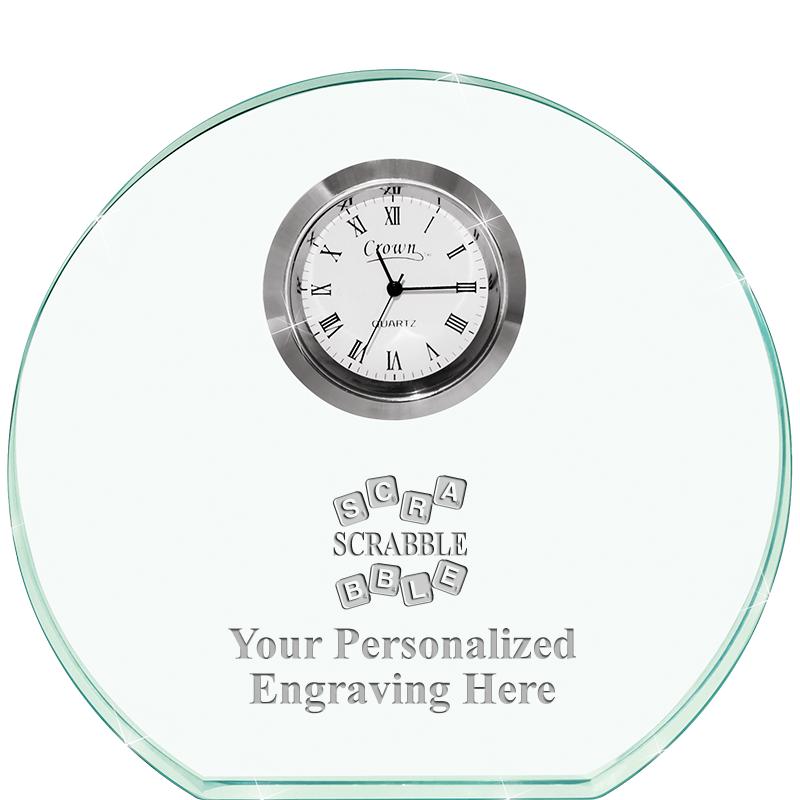 4" JADE HORIZON CRYSTAL CLOCK