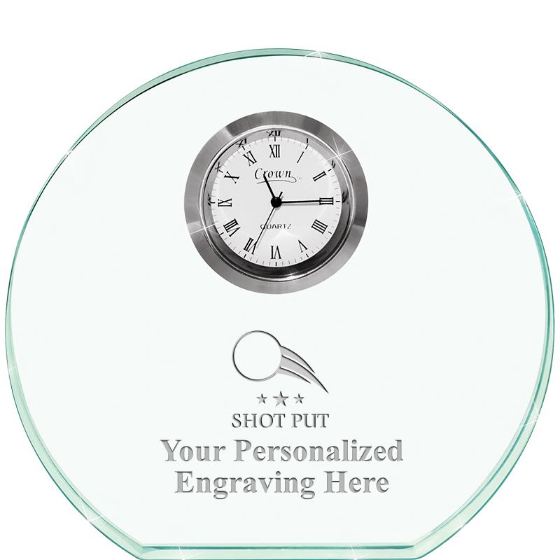 4" JADE HORIZON CRYSTAL CLOCK