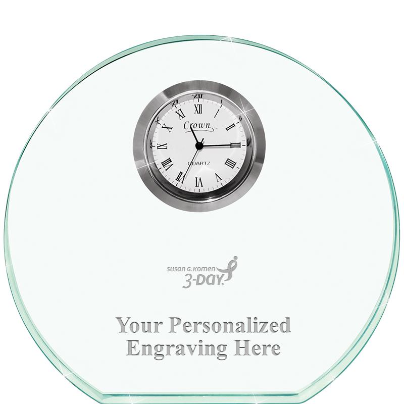 4" JADE HORIZON CRYSTAL CLOCK