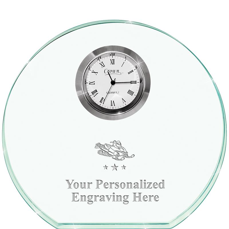 4" JADE HORIZON CRYSTAL CLOCK