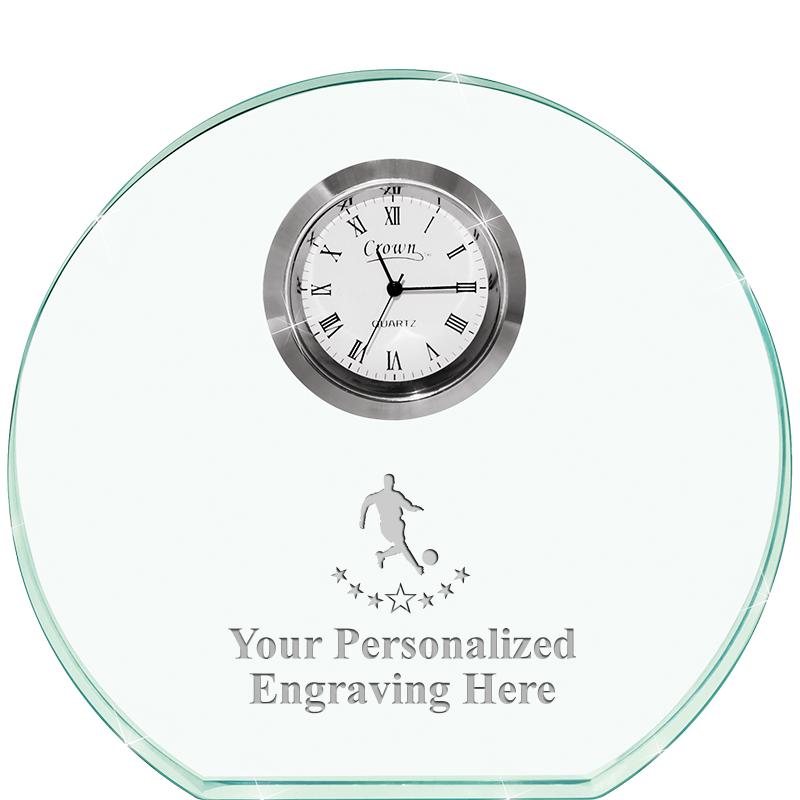 4" JADE HORIZON CRYSTAL CLOCK