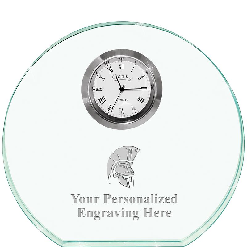 4" JADE HORIZON CRYSTAL CLOCK