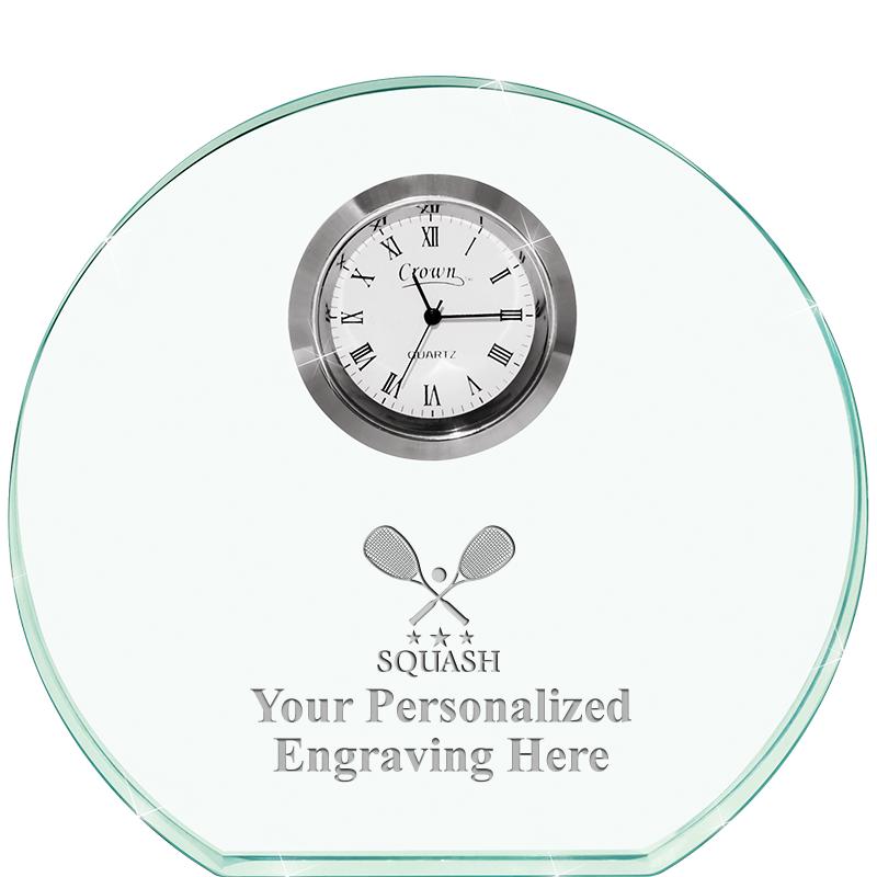 4" JADE HORIZON CRYSTAL CLOCK