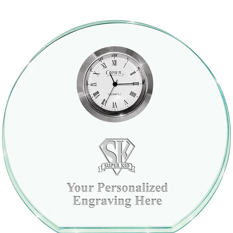 4" JADE HORIZON CRYSTAL CLOCK