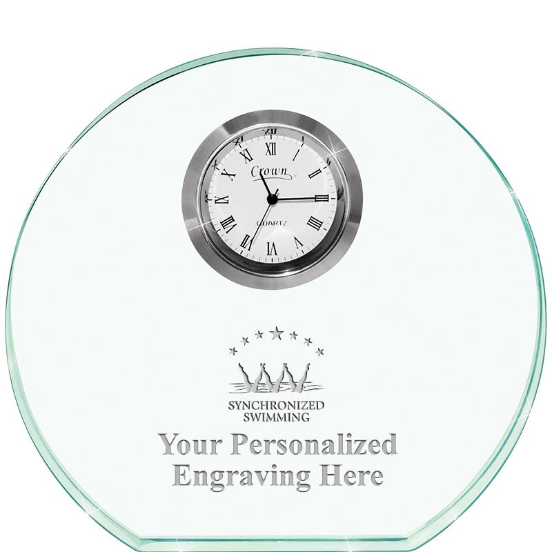 4" JADE HORIZON CRYSTAL CLOCK