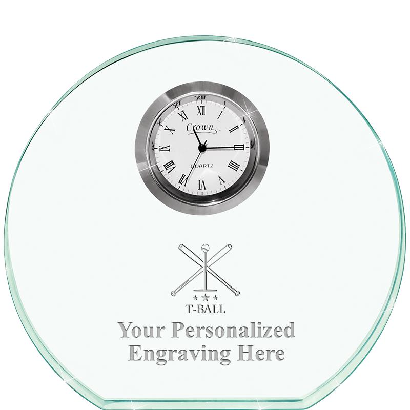 4" JADE HORIZON CRYSTAL CLOCK