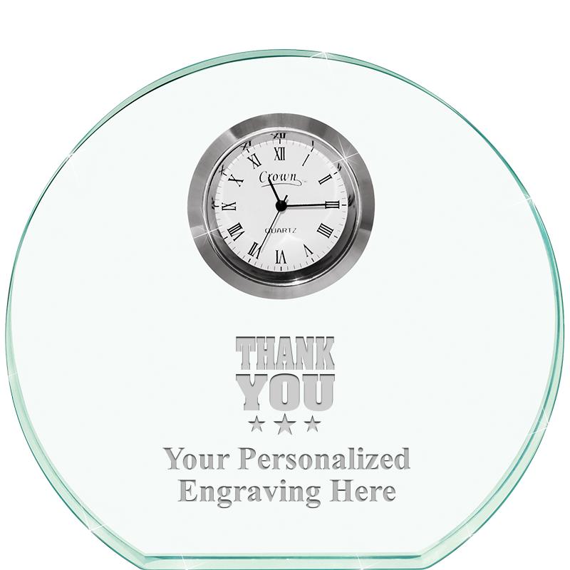 4" JADE HORIZON CRYSTAL CLOCK