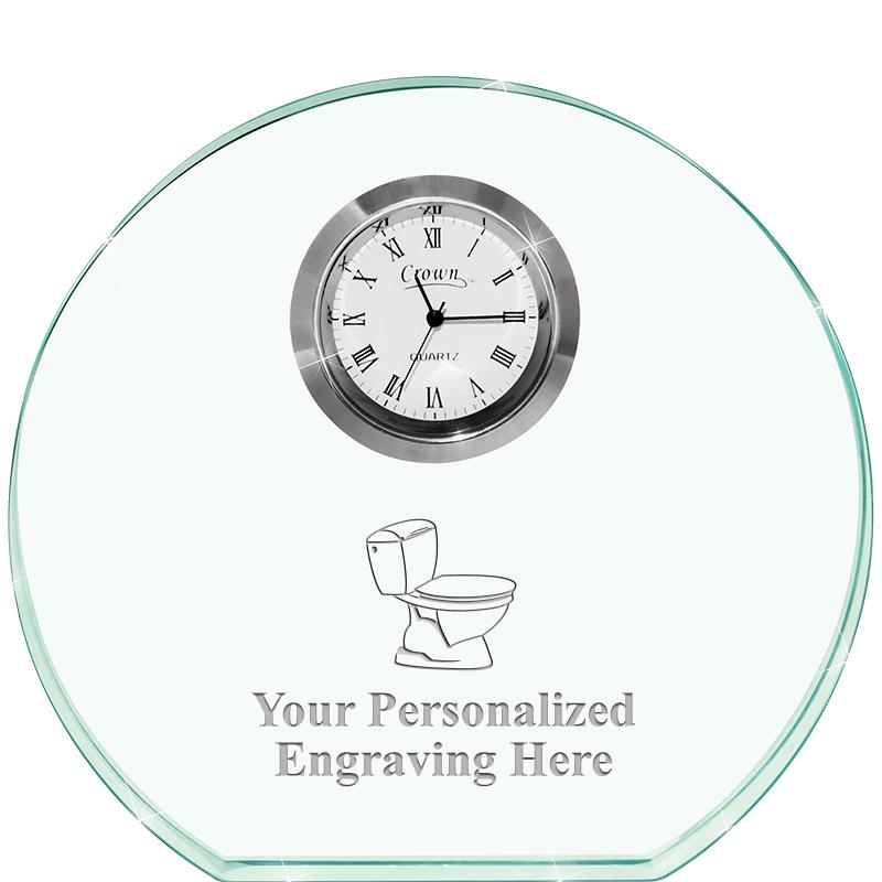 4" JADE HORIZON CRYSTAL CLOCK