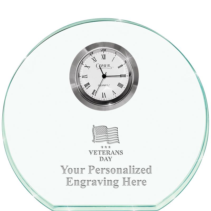 4" JADE HORIZON CRYSTAL CLOCK