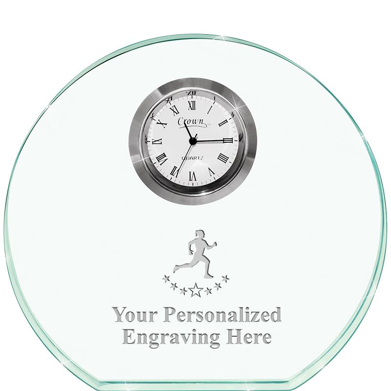 4" JADE HORIZON CRYSTAL CLOCK