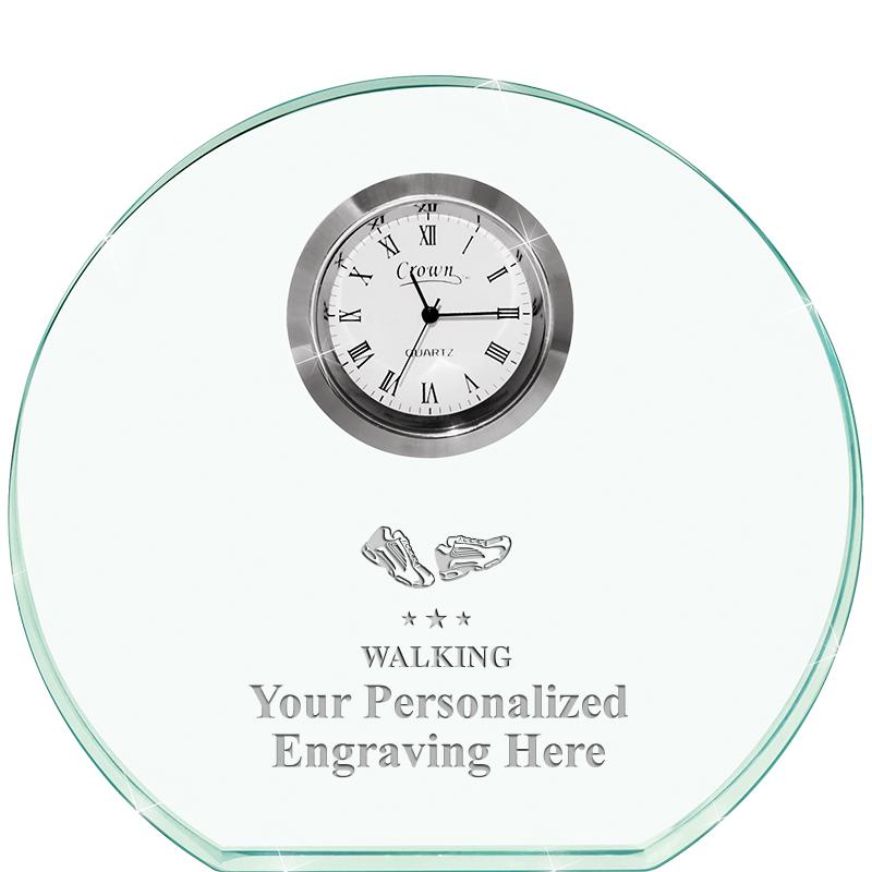 4" JADE HORIZON CRYSTAL CLOCK