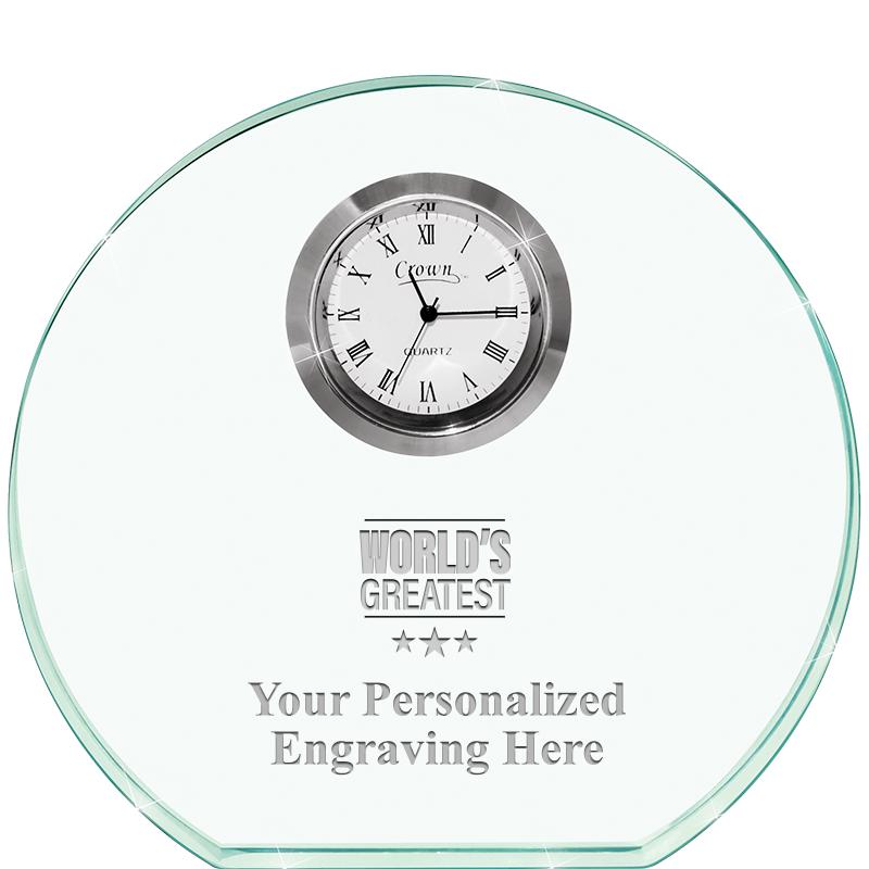 4" JADE HORIZON CRYSTAL CLOCK