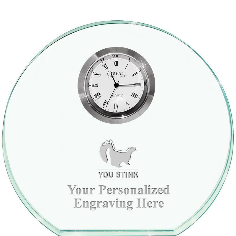 4" JADE HORIZON CRYSTAL CLOCK