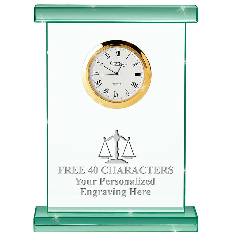 7" JADE OXFORD CRYSTAL CLOCK