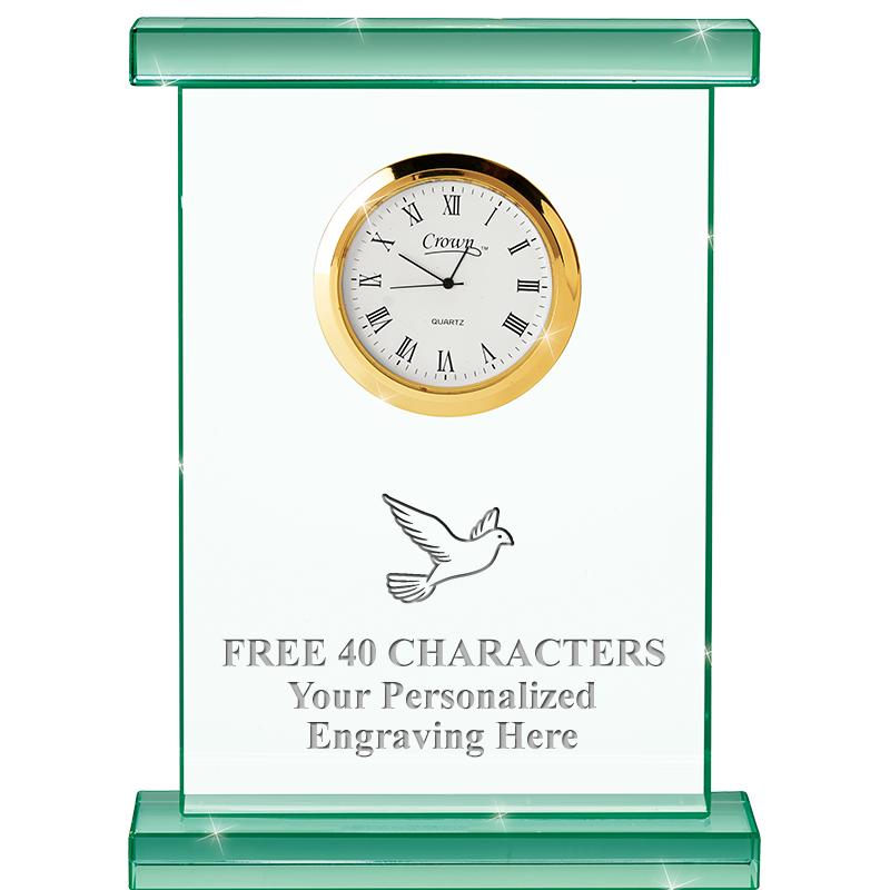 7" JADE OXFORD CRYSTAL CLOCK