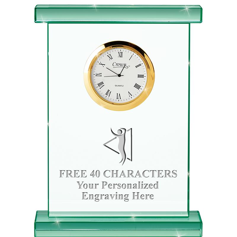 7" JADE OXFORD CRYSTAL CLOCK