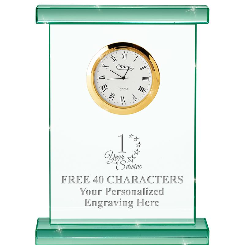 7" JADE OXFORD CRYSTAL CLOCK