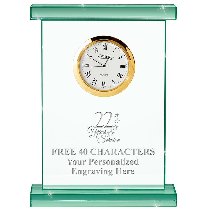 7" JADE OXFORD CRYSTAL CLOCK