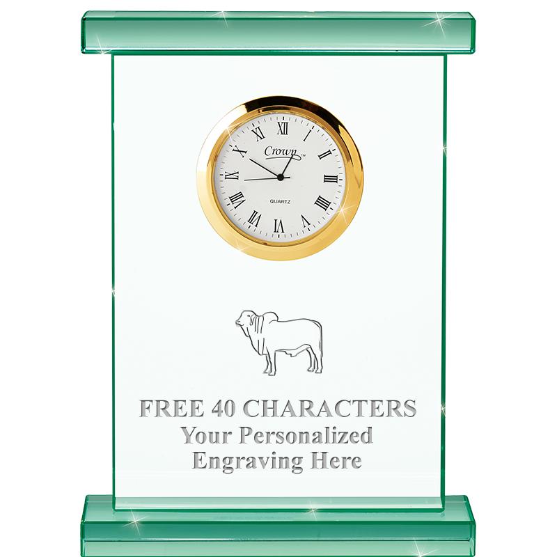 7" JADE OXFORD CRYSTAL CLOCK
