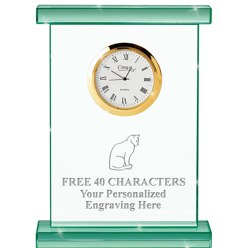 7" JADE OXFORD CRYSTAL CLOCK