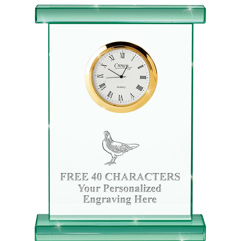 7" JADE OXFORD CRYSTAL CLOCK