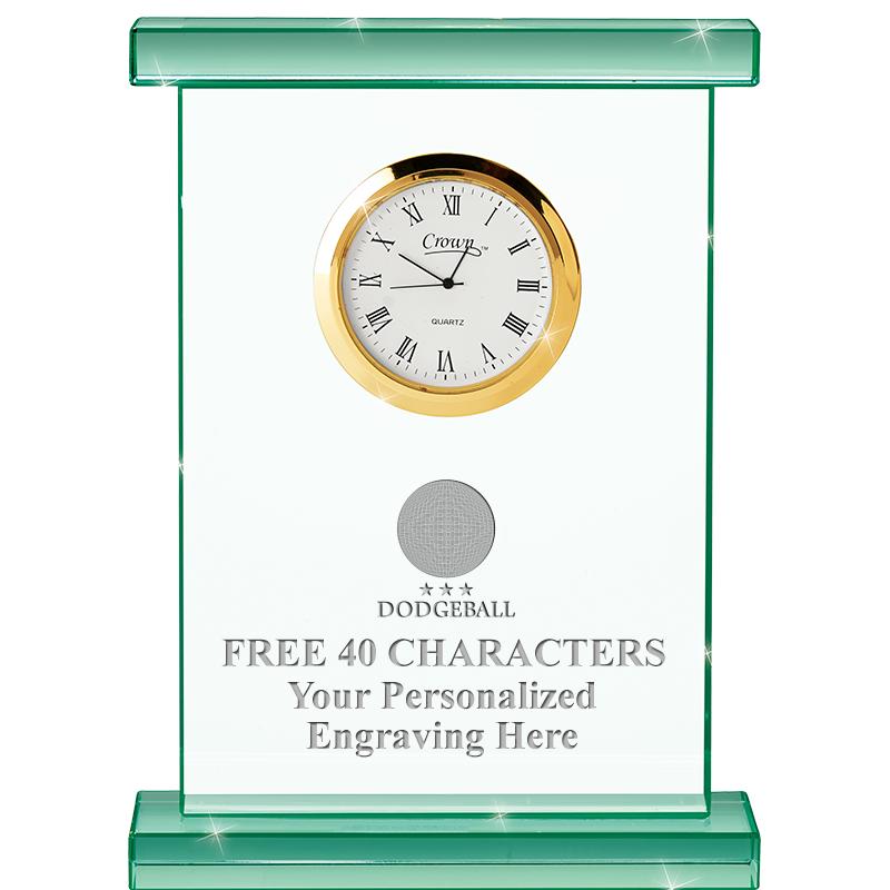 7" JADE OXFORD CRYSTAL CLOCK