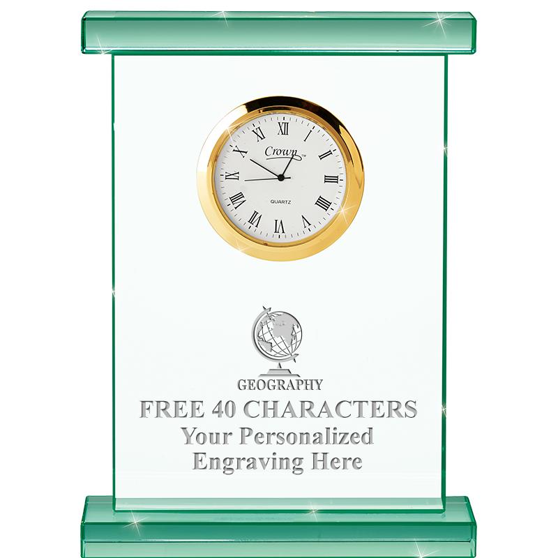7" JADE OXFORD CRYSTAL CLOCK