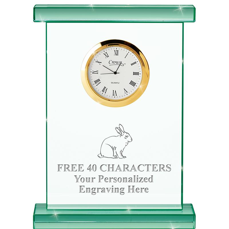 7" JADE OXFORD CRYSTAL CLOCK