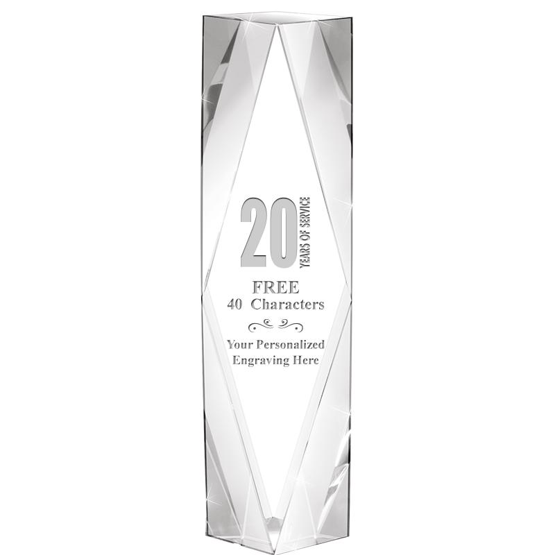 8" GEMINI CRYSTAL AWARD