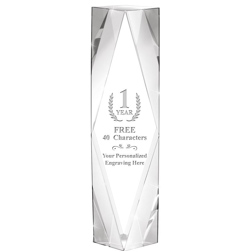 8" GEMINI CRYSTAL AWARD