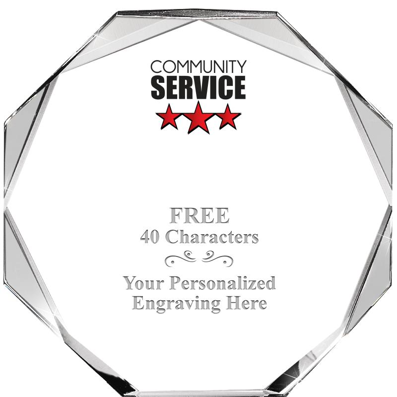 6" COMPASS CRYSTAL