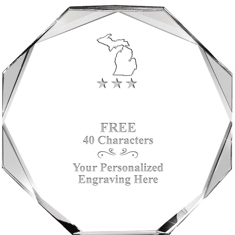 6" COMPASS CRYSTAL