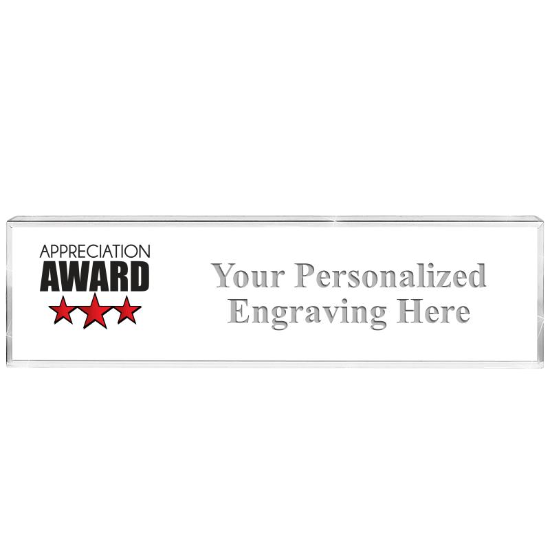 DESK NAMEPLATE CRYSTAL