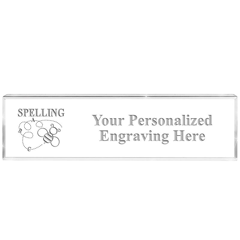 DESK NAMEPLATE CRYSTAL