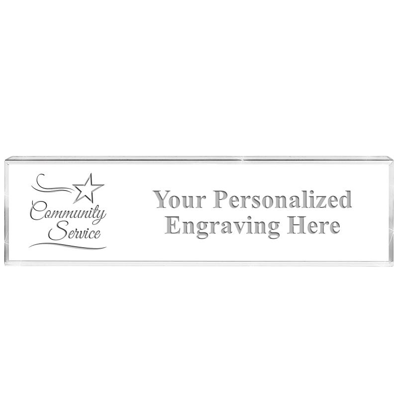 DESK NAMEPLATE CRYSTAL